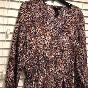 Adorable navy, rust, cream, pink & hello print
